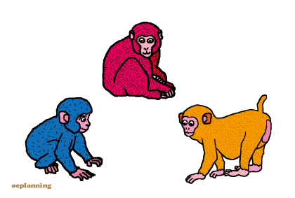 申のイラスト年賀状テンプレート