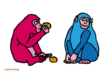 申のイラスト年賀状テンプレート