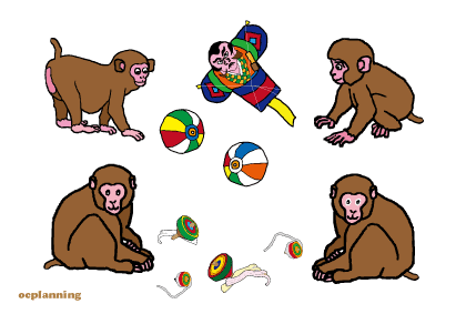 申のイラスト年賀状テンプレート