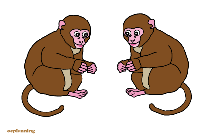 申のイラスト年賀状テンプレート