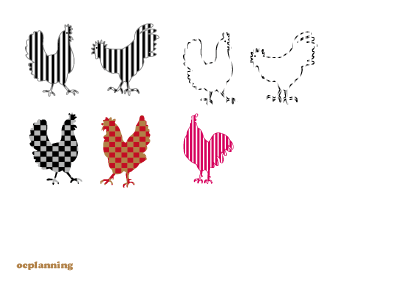 2017トリ年 鶏の年賀状素材