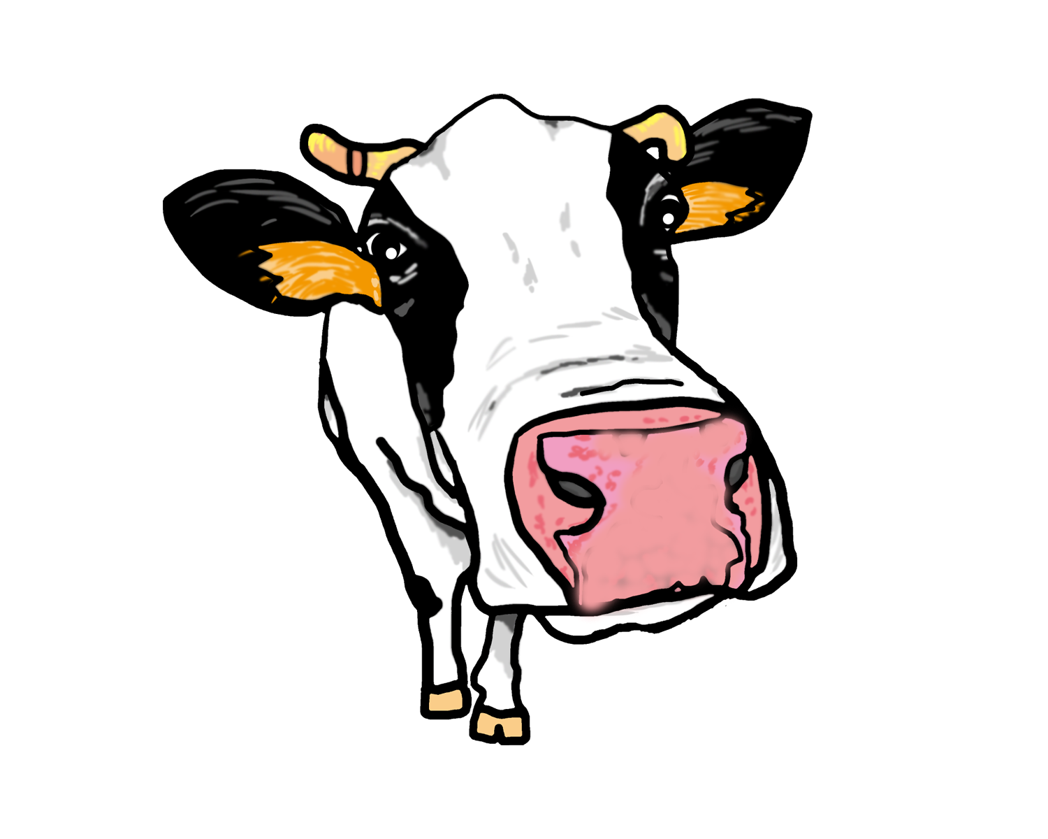 丑年の牛（ウシ）のイラスト